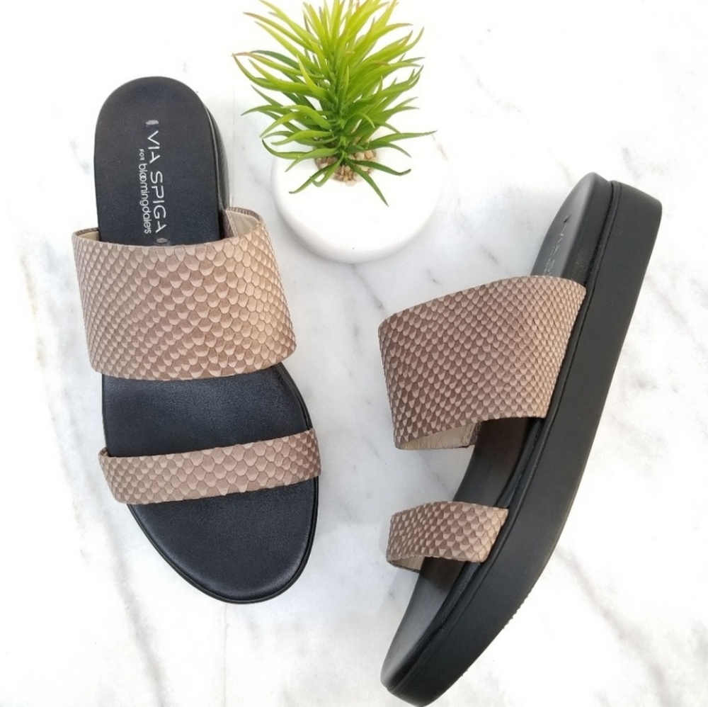 Via Spiga Bloomingdales Carita Slide Wedge- 7.5